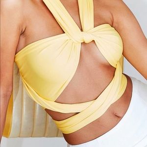 yellow wrap top princess polly